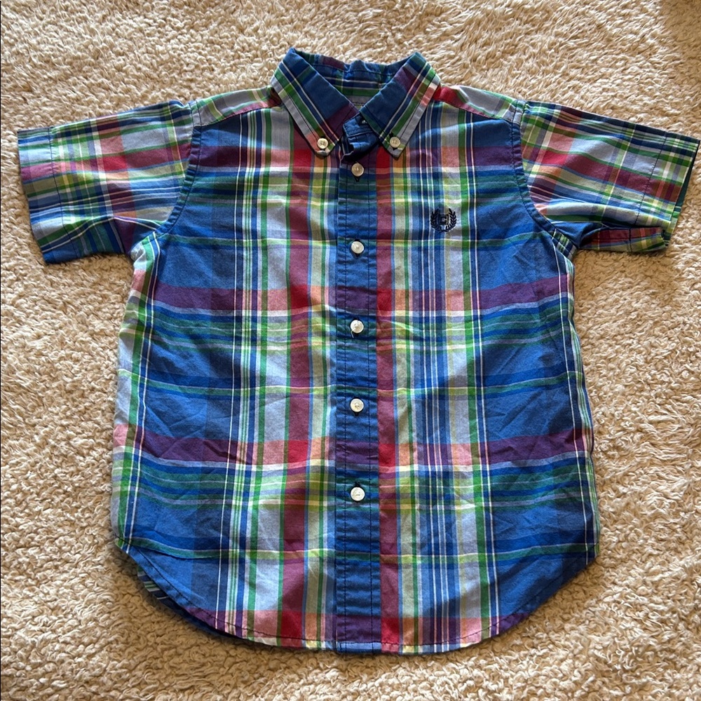 Chaps Multicolor Plaid Button-Down Shirt for Kids